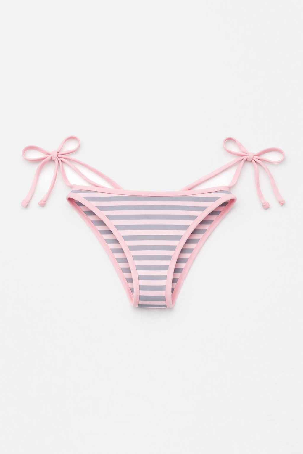 MAISIE BIKINI BOTTOM IN SOFT PINK STRIPES