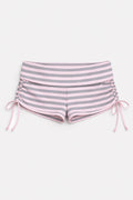 BLAIR FOLD OVER SHORTS IN SOFT PINK STRIPES
