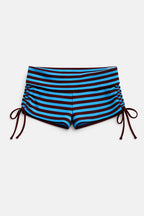 BLAIR FOLD OVER SHORTS IN COASTAL STRIPES