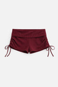 BLAIR FOLD OVER SHORTS IN BERRY