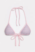 ISLA BIKINI TOP IN SOFT PINK STRIPES